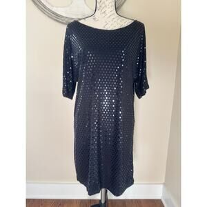C&C California Women’s Black Sequin half sleeve Size M